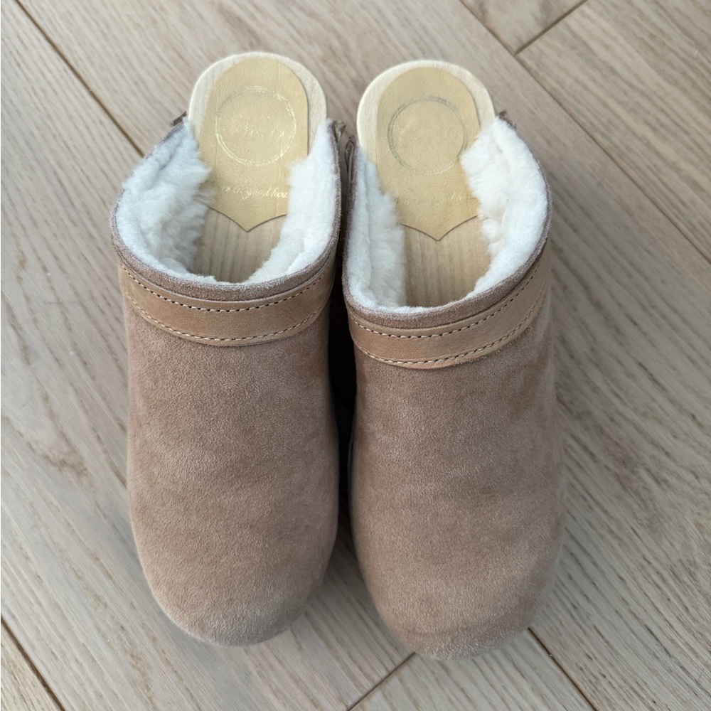 No. 6 Store Shearling Clog on Mid Heal